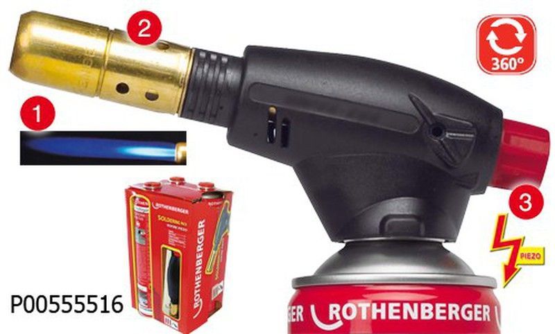 Pack soplete Rofire+ 3 cargas Multigas Rothenberger