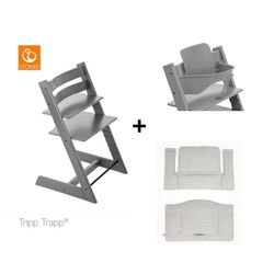 Pack trona Stokke Tripp trapp + Babyset + Cojín