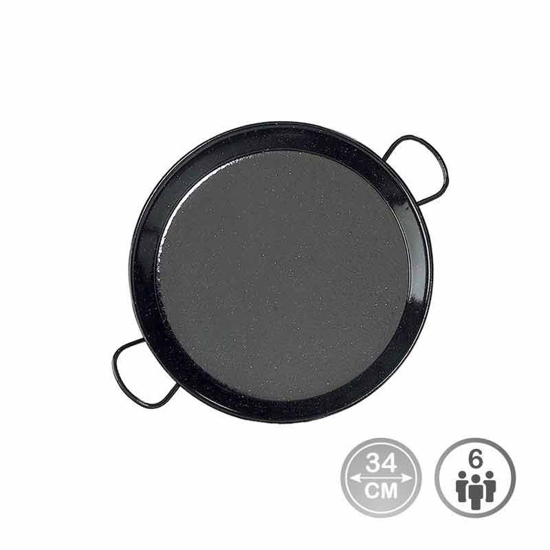 Paellera esmaltada para induccion y vitroceramica ø34cm (6 personas)