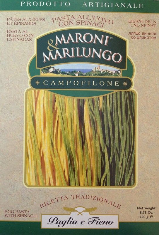 Paglia e fieno 250 g pasta marilungo italiana