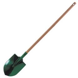 Pala de acero 17 cm - Forma punta - Mango de madera