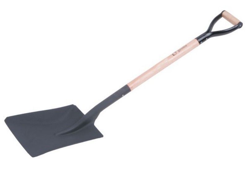 Pala de acero 24 cm - Forma cuadrada - Mango con anilla