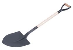 Pala de acero 28 cm - Forma punta - Mango con anilla