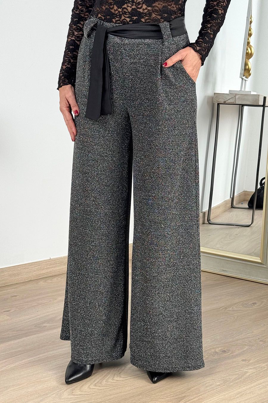 Palazzo lurex silver