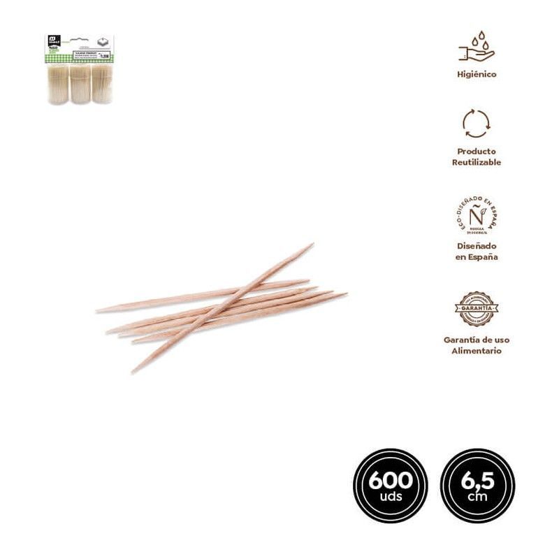 Palillos Higiénicos Redondos. Blister de 3 botes de 200 unidades