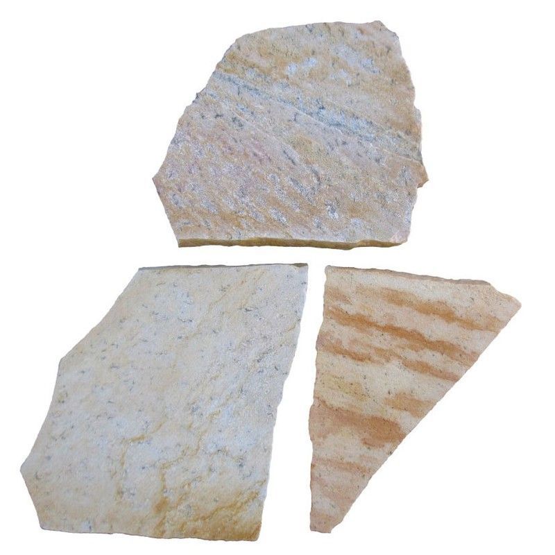 Pallet laja irregular Cuarcita amarillo diamante