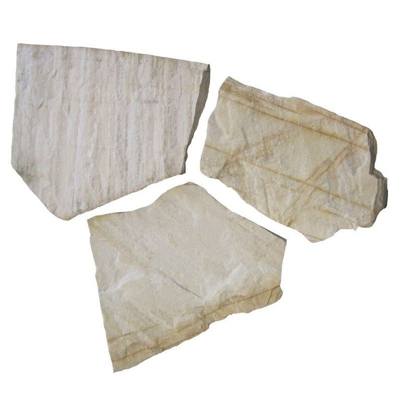 Pallet laja irregular Cuarcita blanco vainilla