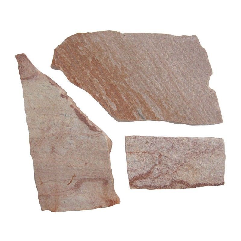 Pallet laja irregular Cuarcita rosa diamante