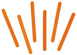 Palos de polo madera estándar 114 x 10 x 2 mm naranja