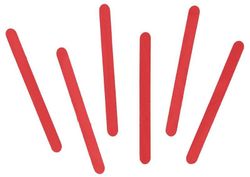 Palos de polo madera estándar 114 x 10 x 2 mm rojo