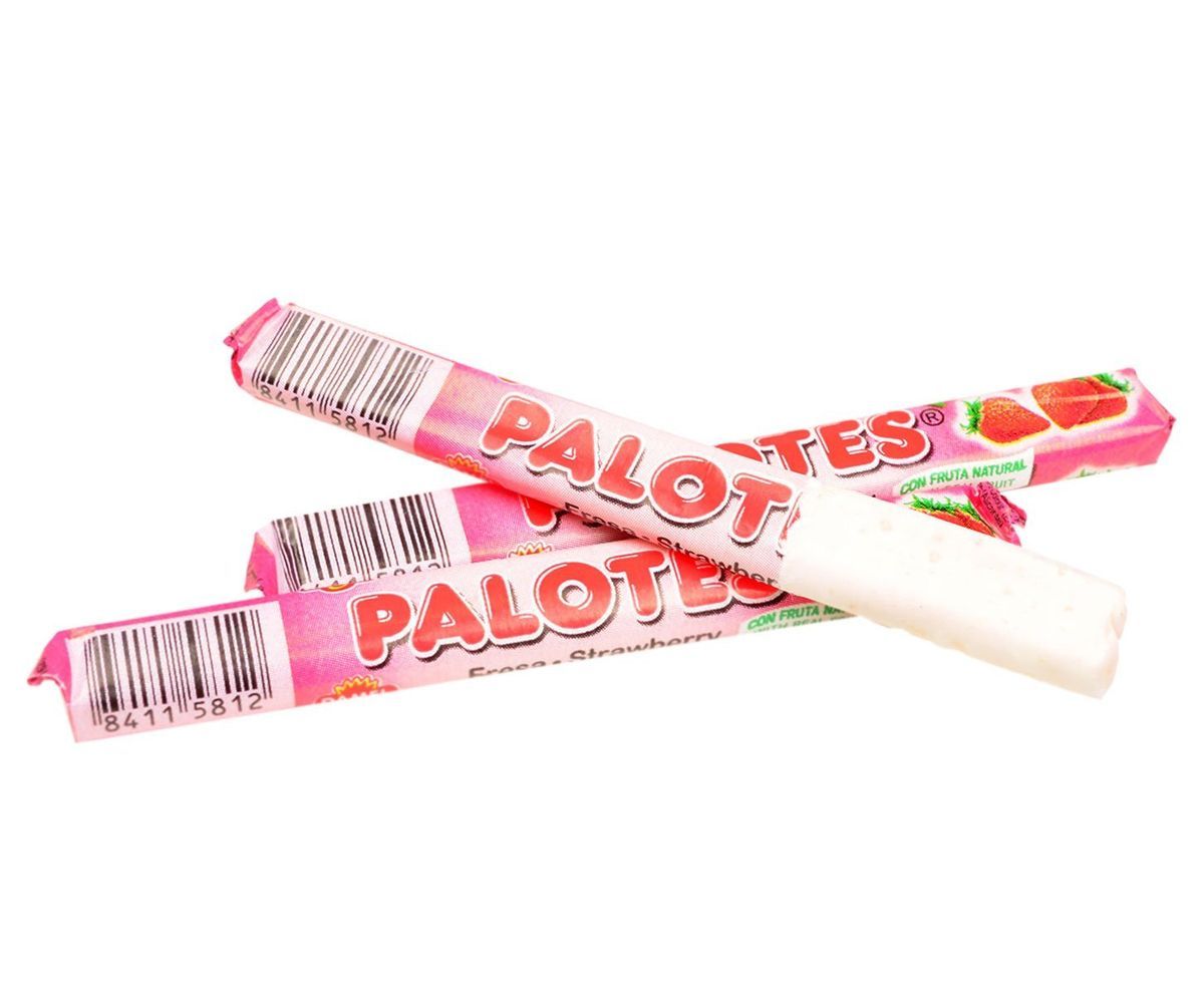 Palotes de fresa (200 unidades) de Damel. Caramelo masticable sabor a fresa