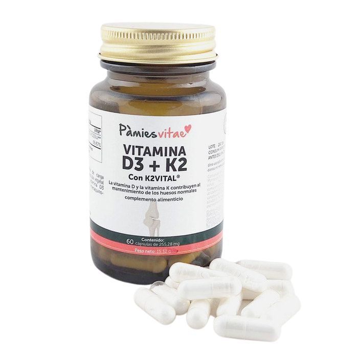 Pamies Vitamina D3 + K2 60 cápsulas Pamies Vitae