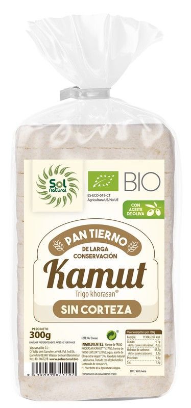 Pan Tierno De Kamut Sin Corteza Bio 300 G