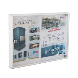 Panel Anuncios "H". 4 Din A4. Blco.