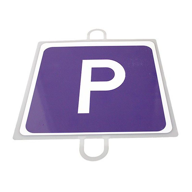 Panel de señalización de tráfico para picas. Estacionamiento