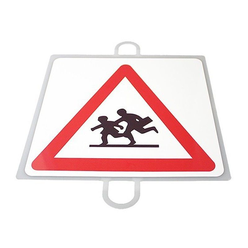 Panel de señalización de tráfico para picas. Niños