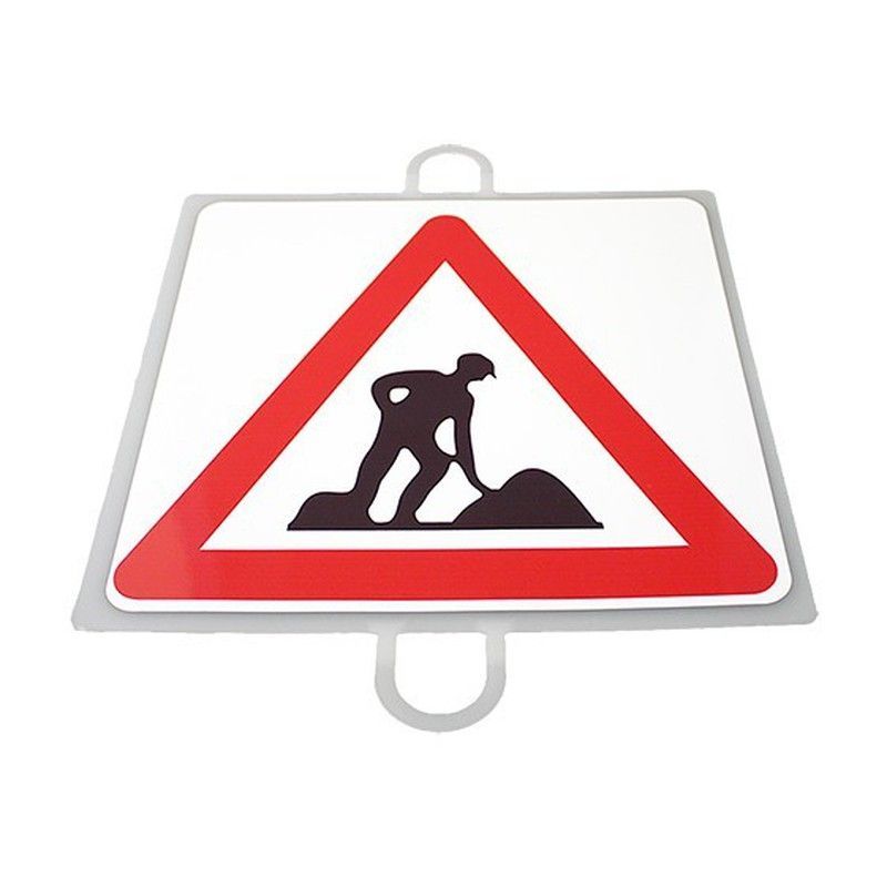 Panel de señalización de tráfico para picas. Obras