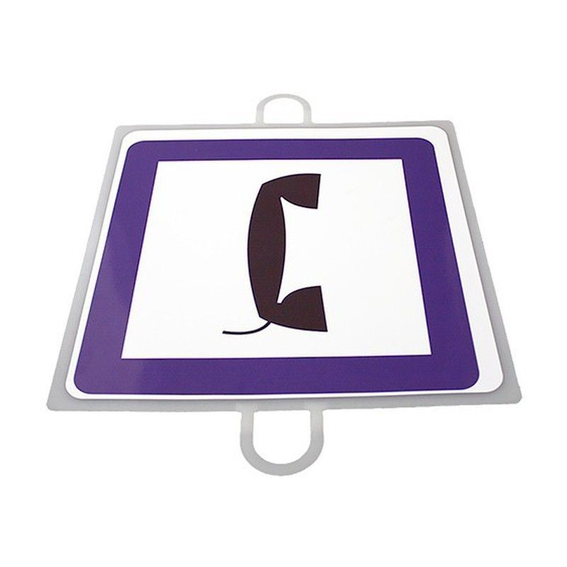 Panel de señalización de tráfico para picas.TELEFONO