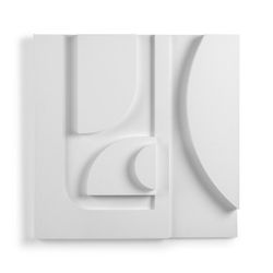 Panel decorativo de madera en blanco, 70 x 6 x 70 cm | Shape I