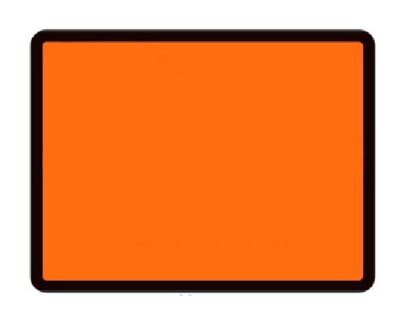 Panel naranja materias peligrosas s
