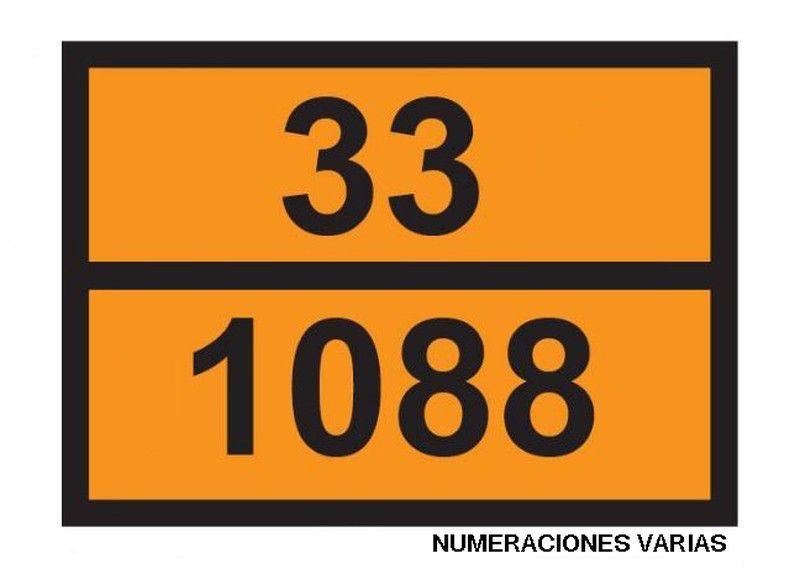 Panel naranja metálico materias peligrosas