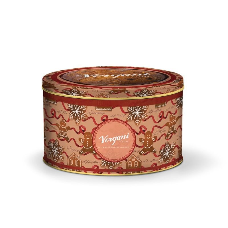 Panettone Chocolate Caja Metálica Vergani 750 grs Regalo Navidad