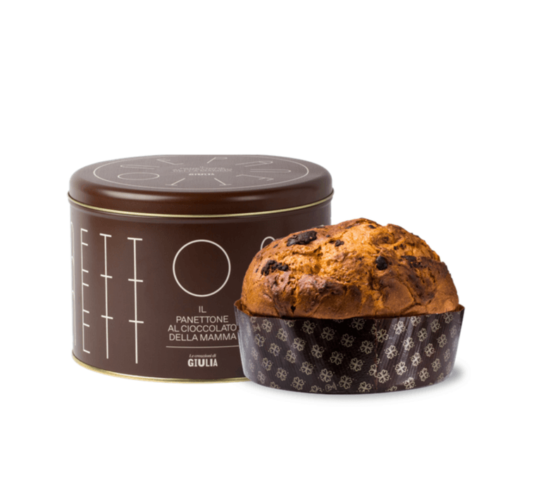 Panettone de Chocolate 750 grs Caja Metálica Le Creazione di Giulia
