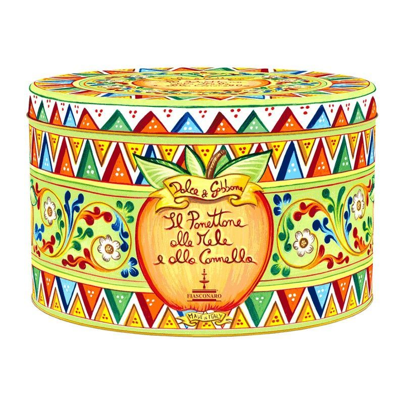 Panettone Gourmet Manzana y Canela Dolce Gabbana Lata 500 grs