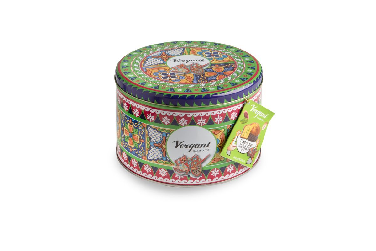 Panettone Italiano Artesano Vergani Lata Pistacho 750 grs