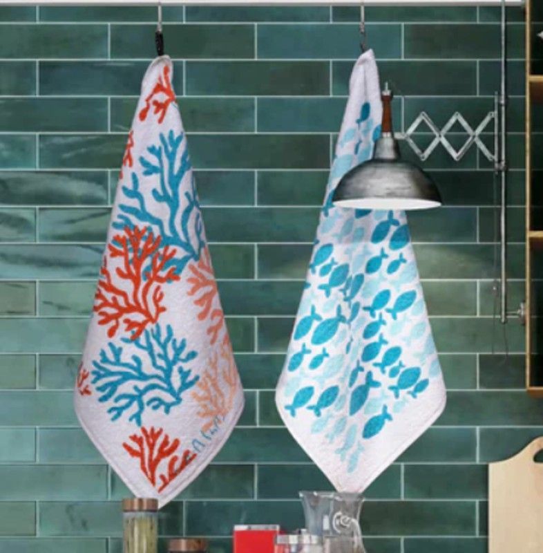 Paño Cocina Risart Arrecife Coral Colmena 50x50