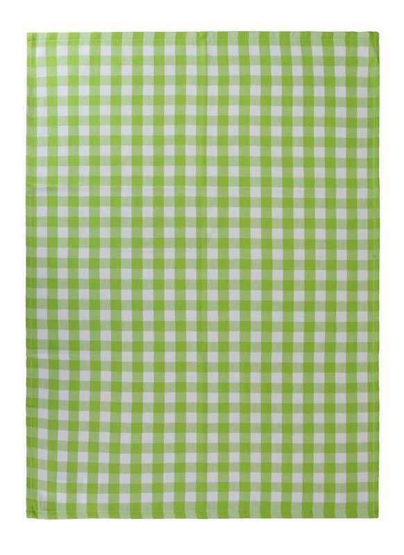 Paño de cocina algodón rizo sarga Pistacho Pure Square Vichy 50x70