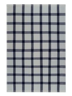 Paño de cocina algodón sarga Azul Checks 50x70