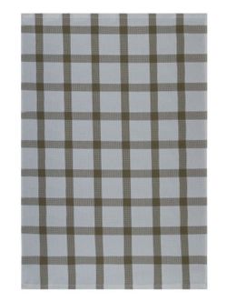 Paño de cocina algodón sarga Beige Checks 50x70