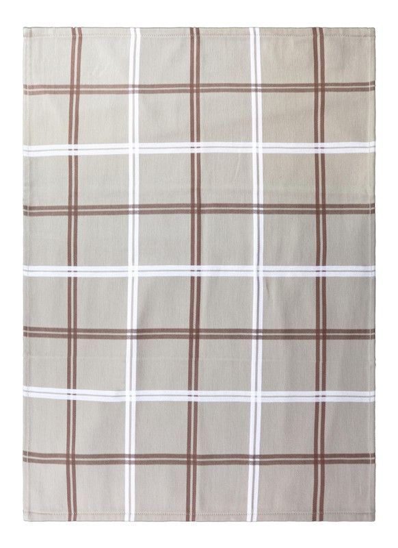 Paño de cocina algodón sarga Beige Pure Squares 50x70