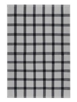 Paño de cocina algodón sarga Gris Checks 50x70