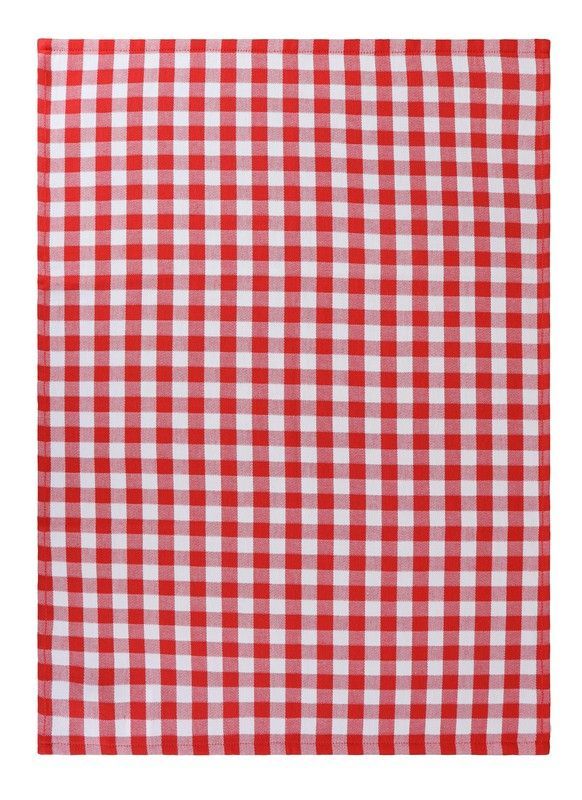 Paño de cocina algodón sarga Rojo Pure Square Vichy 50x70