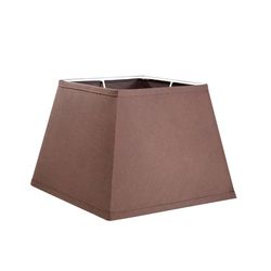 Pantalla cuadrada de tejido marrón, 33 x 33 x 23 cm | Cuadradas