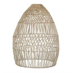 Pantalla de ratán y metal en natural, Ø 56 x 70 cm | Jonesy