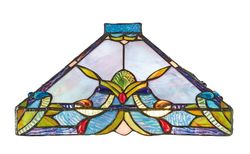 Pantalla Tiffany Cuadrada Azul Cielo lado 36x36 cm