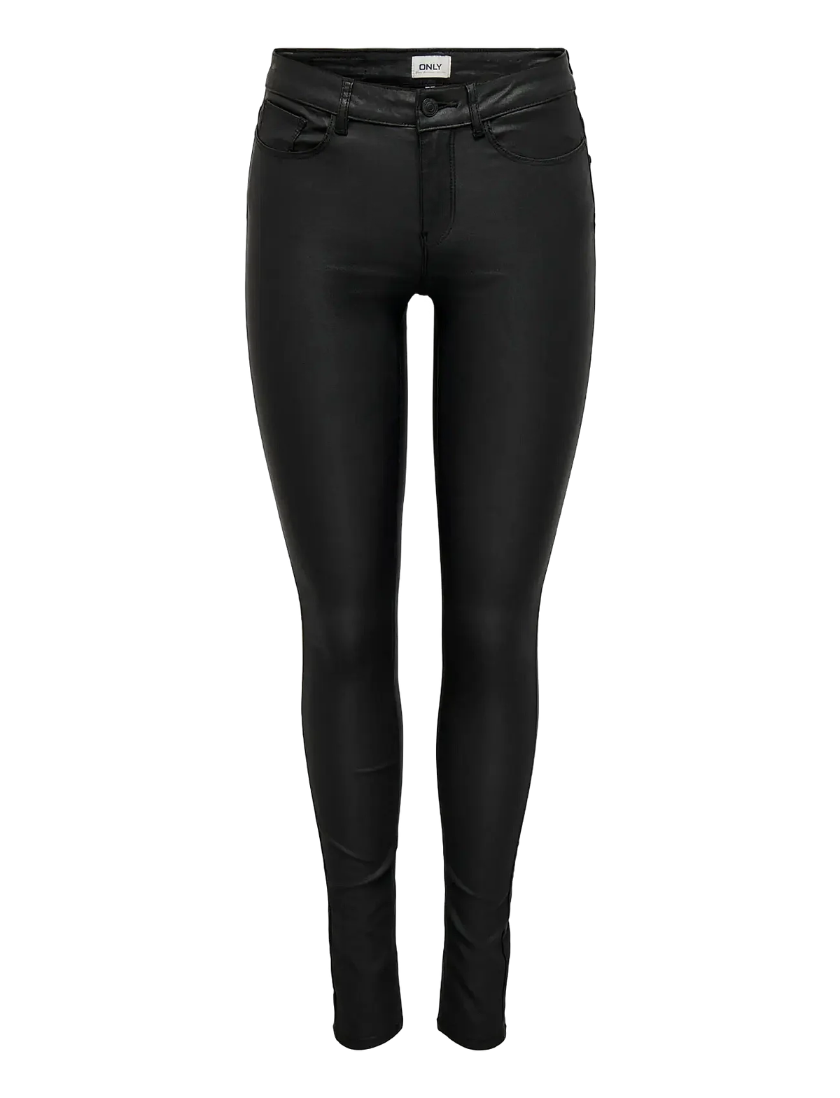 Pantalón 5 bolsillos elástico encerado Only Black