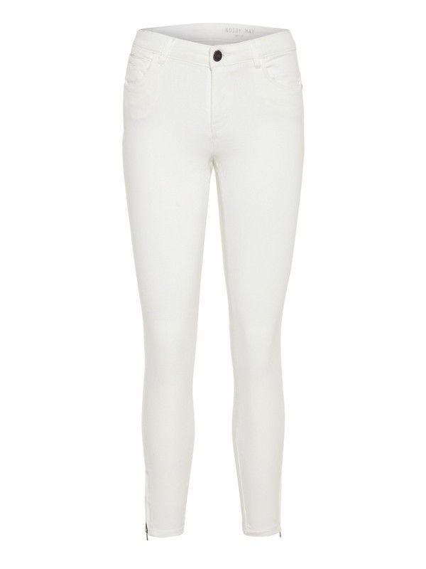 Pantalón 5 bolsillos elástico tobillero Noisy May Bright White