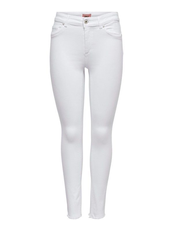 Pantalón 5 bolsillos elástico tobillero Only White