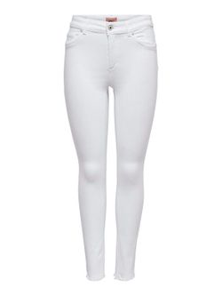 Pantalón 5 bolsillos elástico tobillero Only White