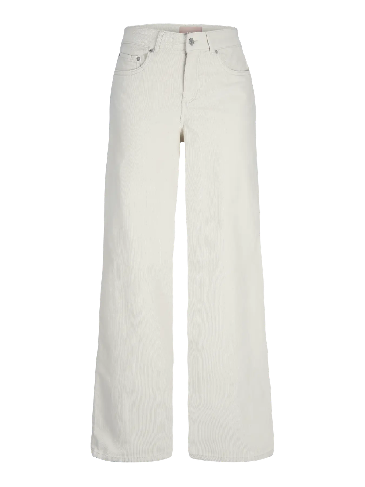 Pantalón 5 bolsillos HW de pana fina Jjxx Bone White