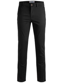 Pantalón algodón elástico con bolsillo francés Jack & Jones Black