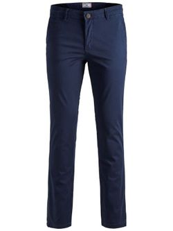 Pantalón algodón elástico con bolsillo francés Jack & Jones Navy Blazer