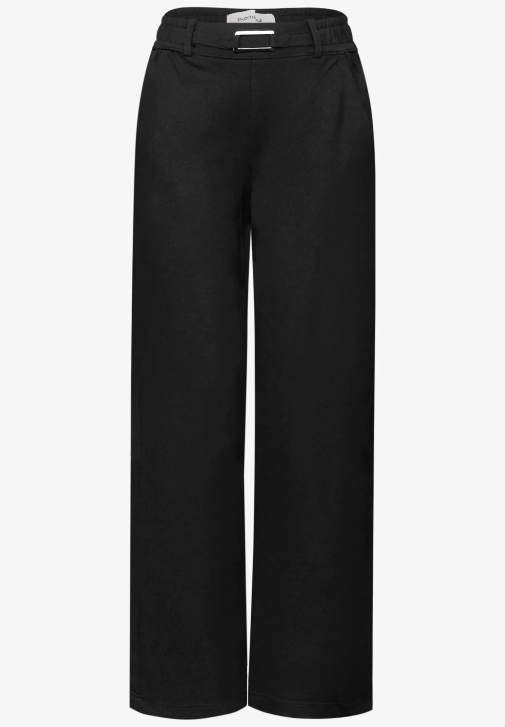 Pantalón ancho con goma Street One Black