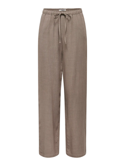 Pantalón ancho con goma y cordón Only Walnut