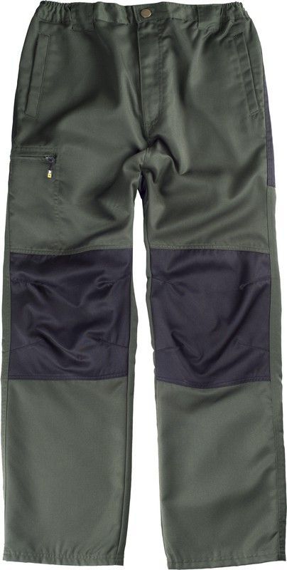 Pantalón combinado rodilleras Verde kaki / Negro
