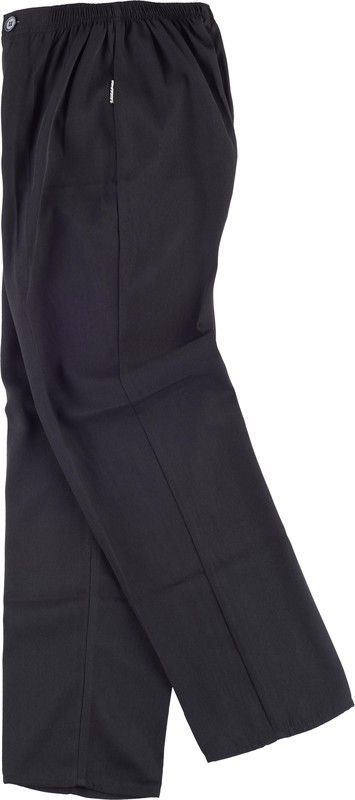 Pantalón con cintura elástica bragueta de cremallera Negro